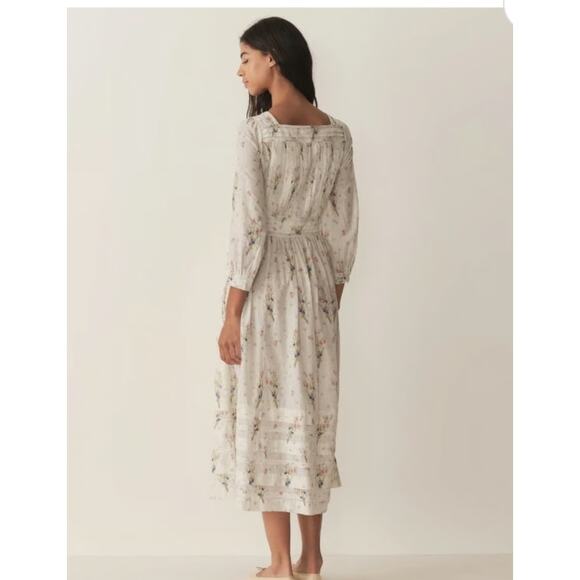 DOEN Minta Floral Midi Dress in Painted Bouquet - Picture 3 of 7